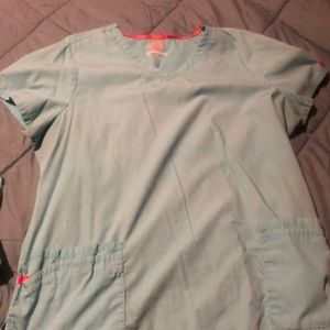 Dickies light blue scrub top 2X
